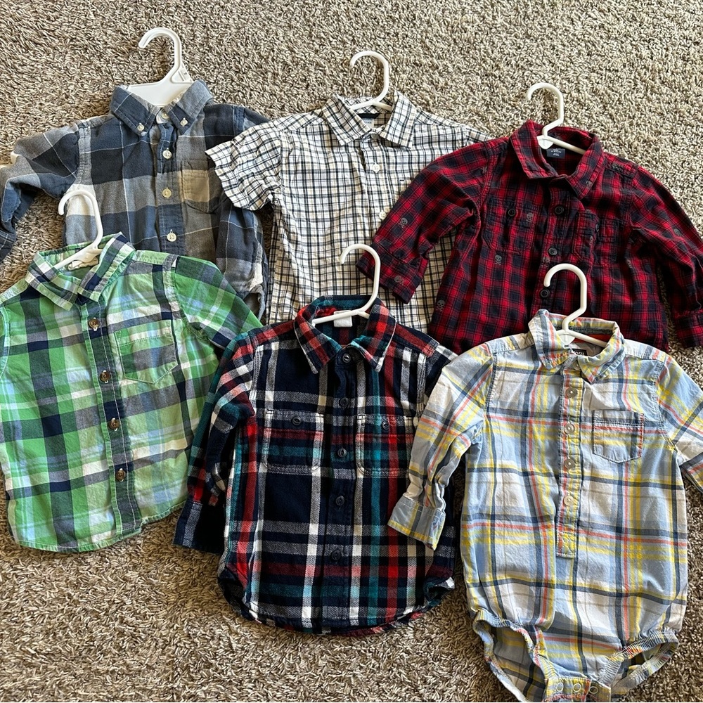 Baby boy 12-18 month button downs